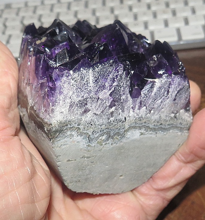 LARGE POLISHED AMETHYST CRYSTAL CLUSTER GEODE FROM URUGUAY CATHEDRAL