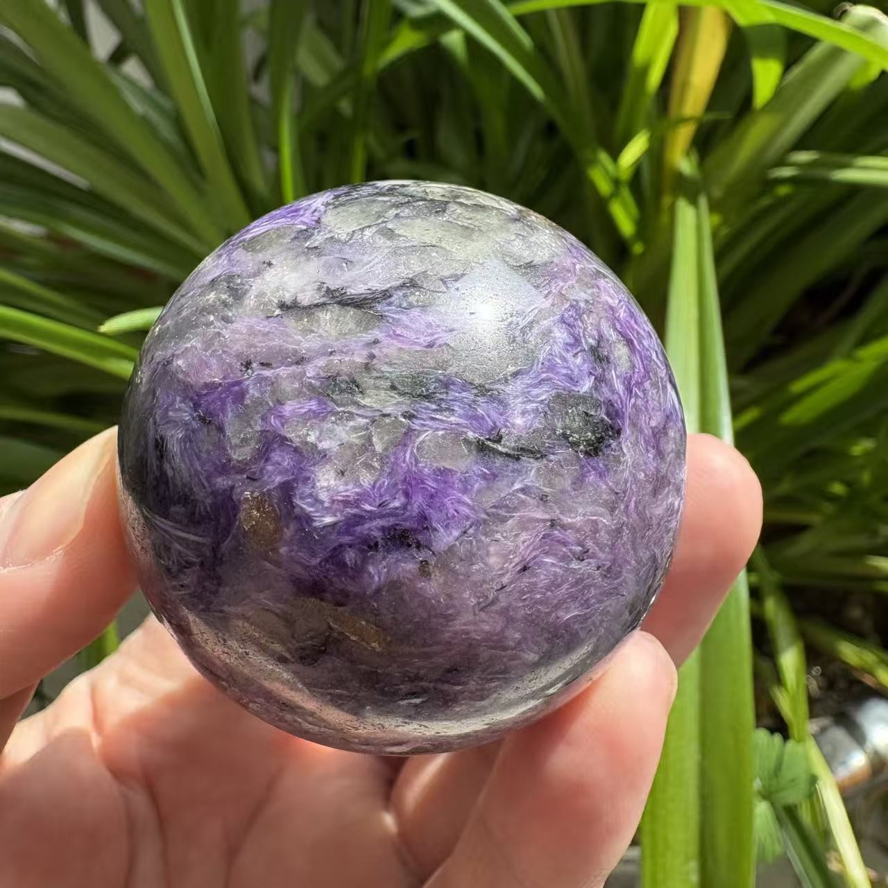 Natural Charoite Sphere 200 Gram 2″ Crystal Ball Healing Gemstone