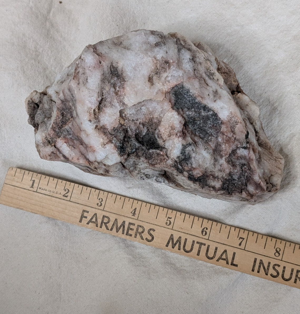 1.74kg Milky Quartz Raw Rock Natural Opaque Crystal Geode Red/Brown