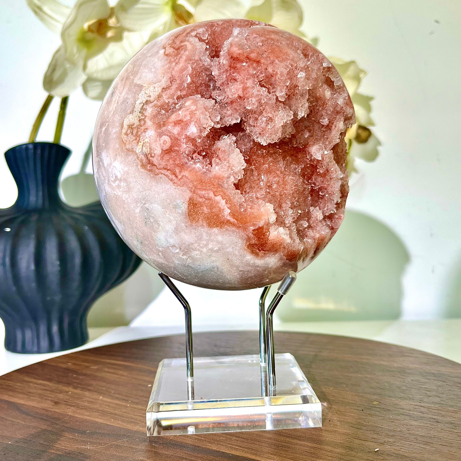 6.56LB Natural Purple Pink Crystal Advanced Cave Spherical Spiritual Decoration