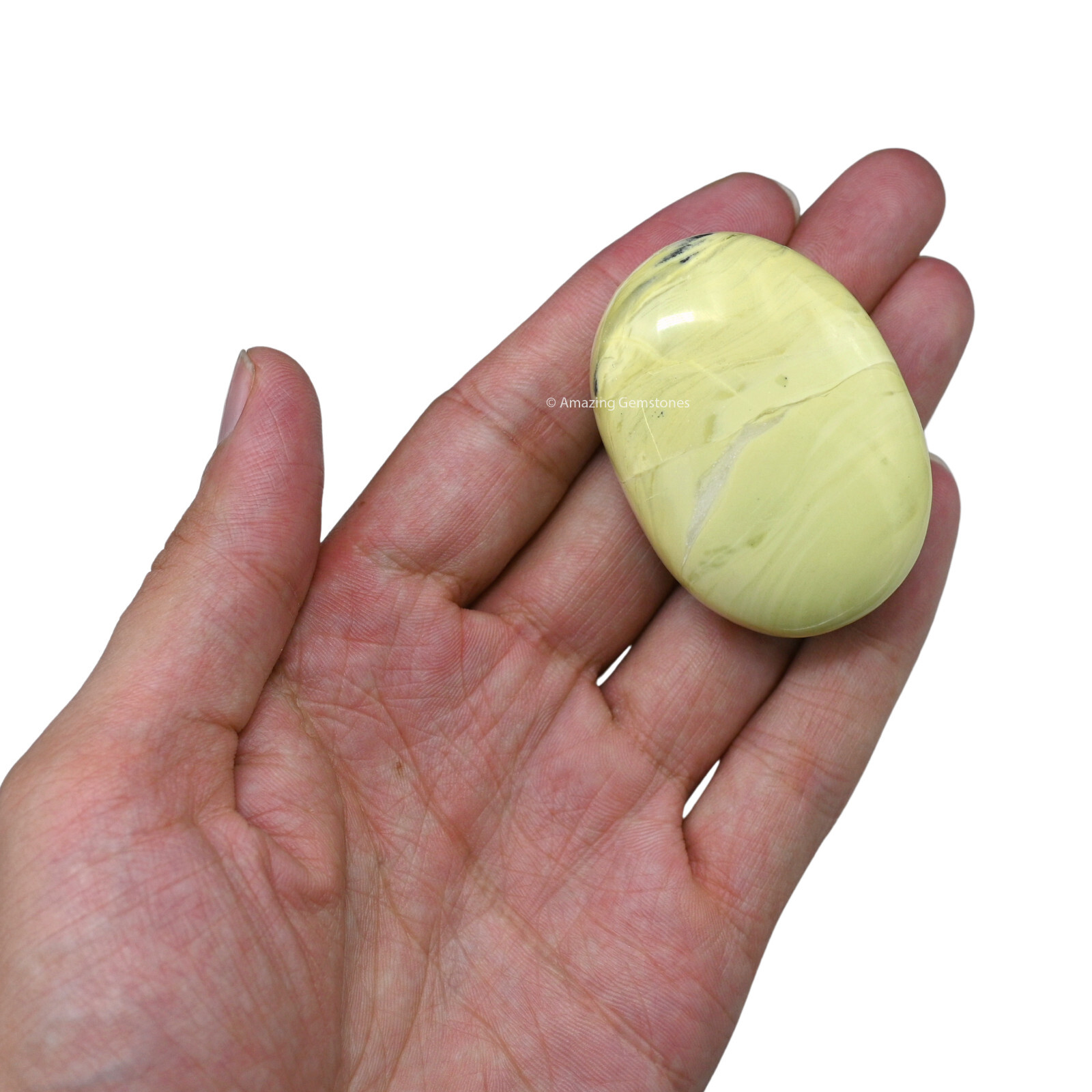 Serpentine Crystal Palm Stone
