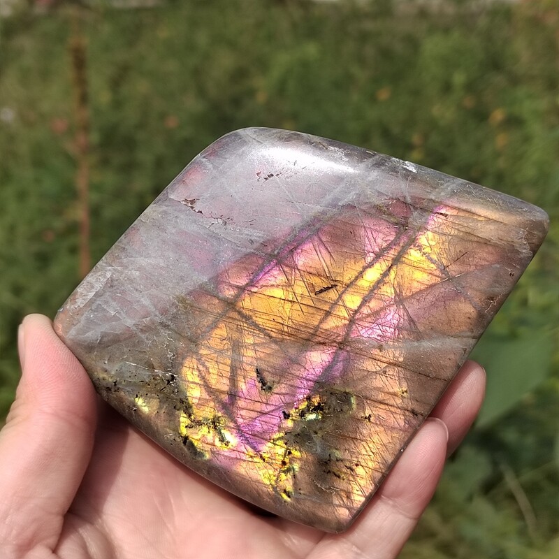 AAA+ Natural Labradorite Mineral Specimen Quartz Crystal Spectrolite Stone 392g