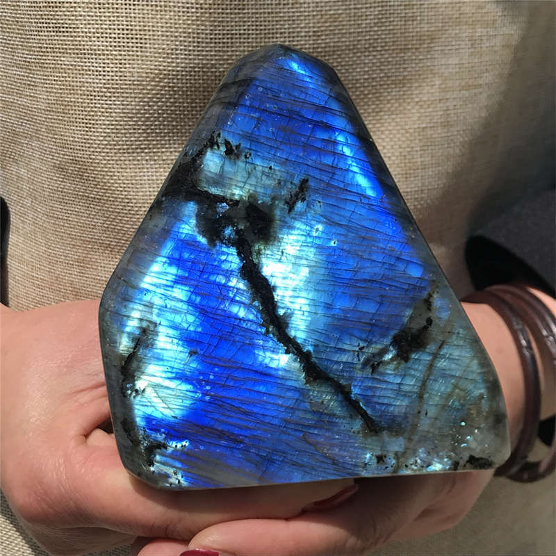 1.15kg Natural Labradorite Quartz Crystal Spectrolite Mineral Reiki healing