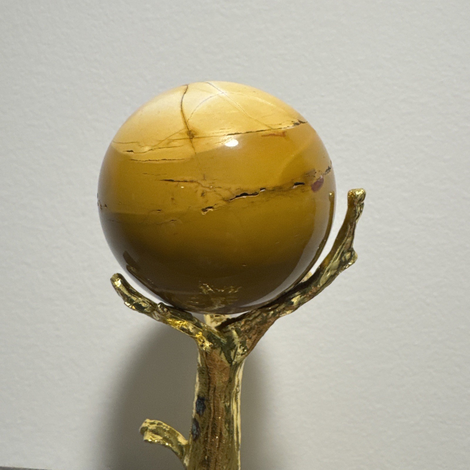 Mookaite Crystal Sphere On Metal Stand 317 Grams 63 mm