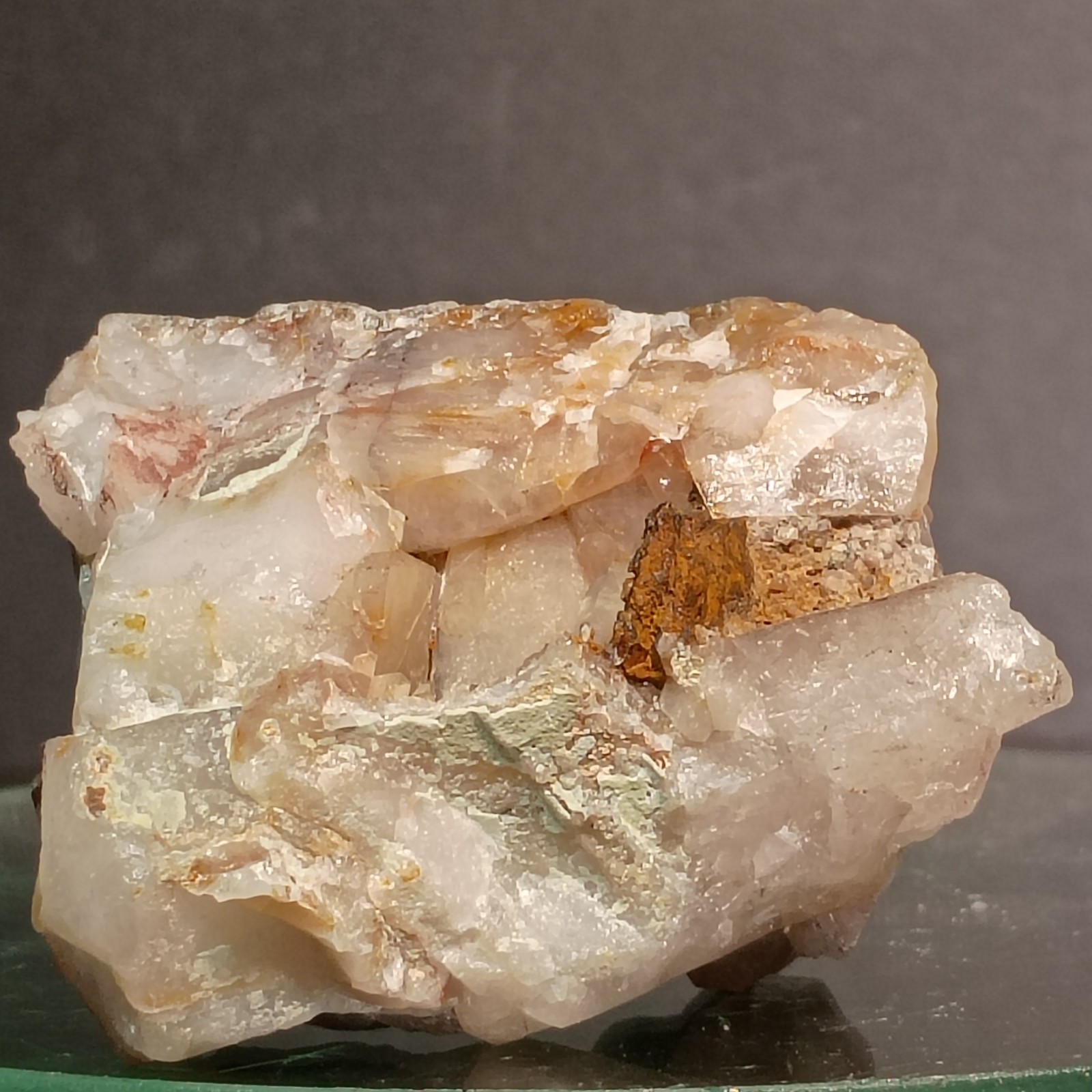 104g Quartz & Massive Topaz Crystal Silver Mines MO Historic Byrd Collection