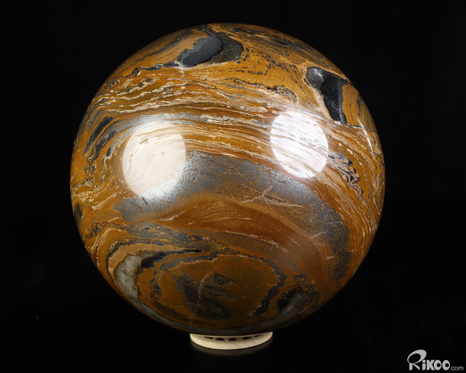 6.9″ Tiger Iron Eye Hand Carved Crystal Ball/Sphere, Crystal Healing