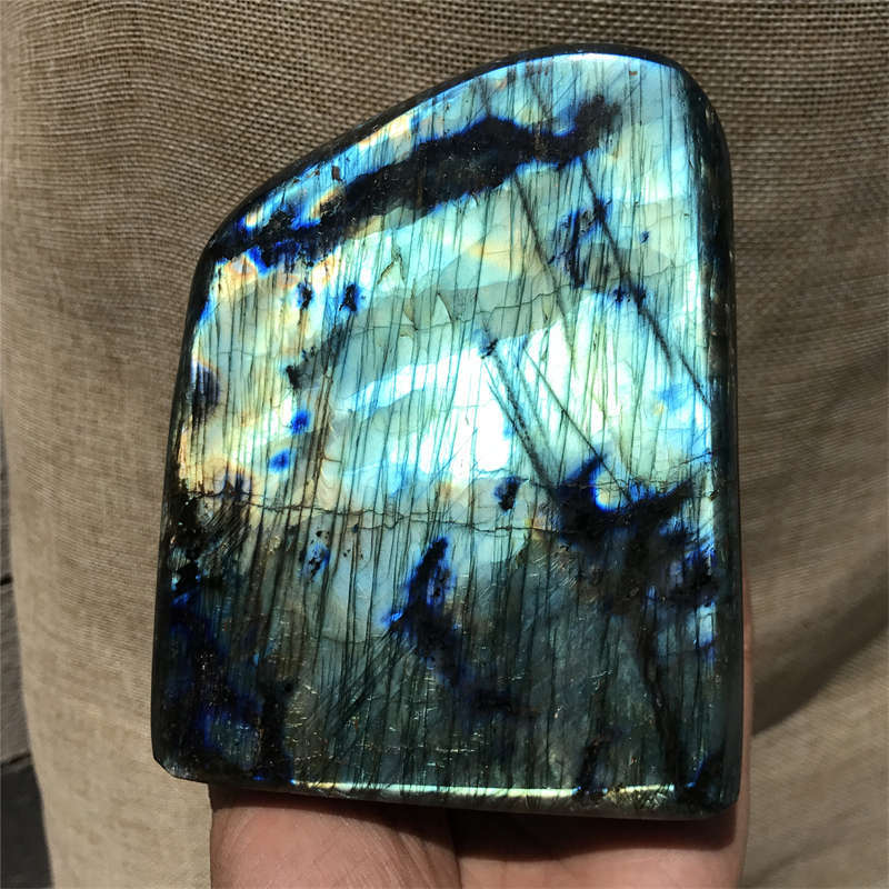 1.27kg Natural Labradorite Quartz Crystal Spectrolite Mineral Reiki healing