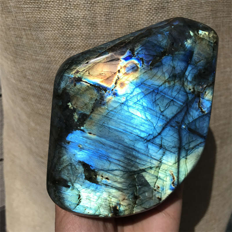 1.21kg Natural Labradorite Quartz Crystal Spectrolite Mineral Reiki healing