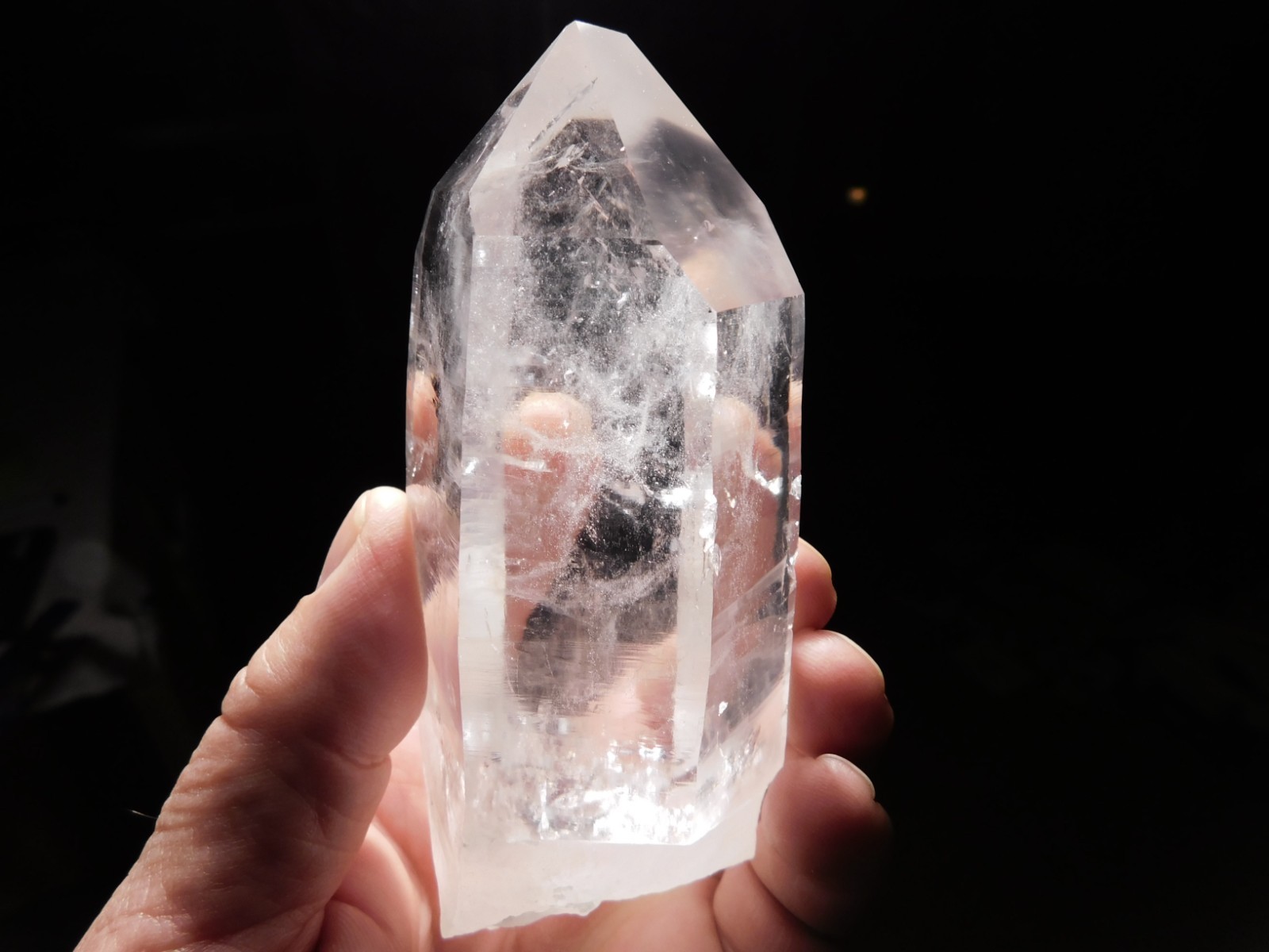 LARGER! SUPER Translucent LEMURIAN Quartz Crystal From Brazil 417gr