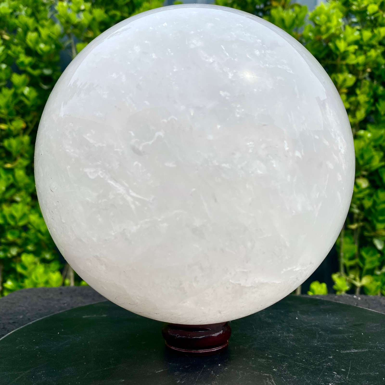 14.1LB Natura white crystal quartz crystal ball Reiki repair