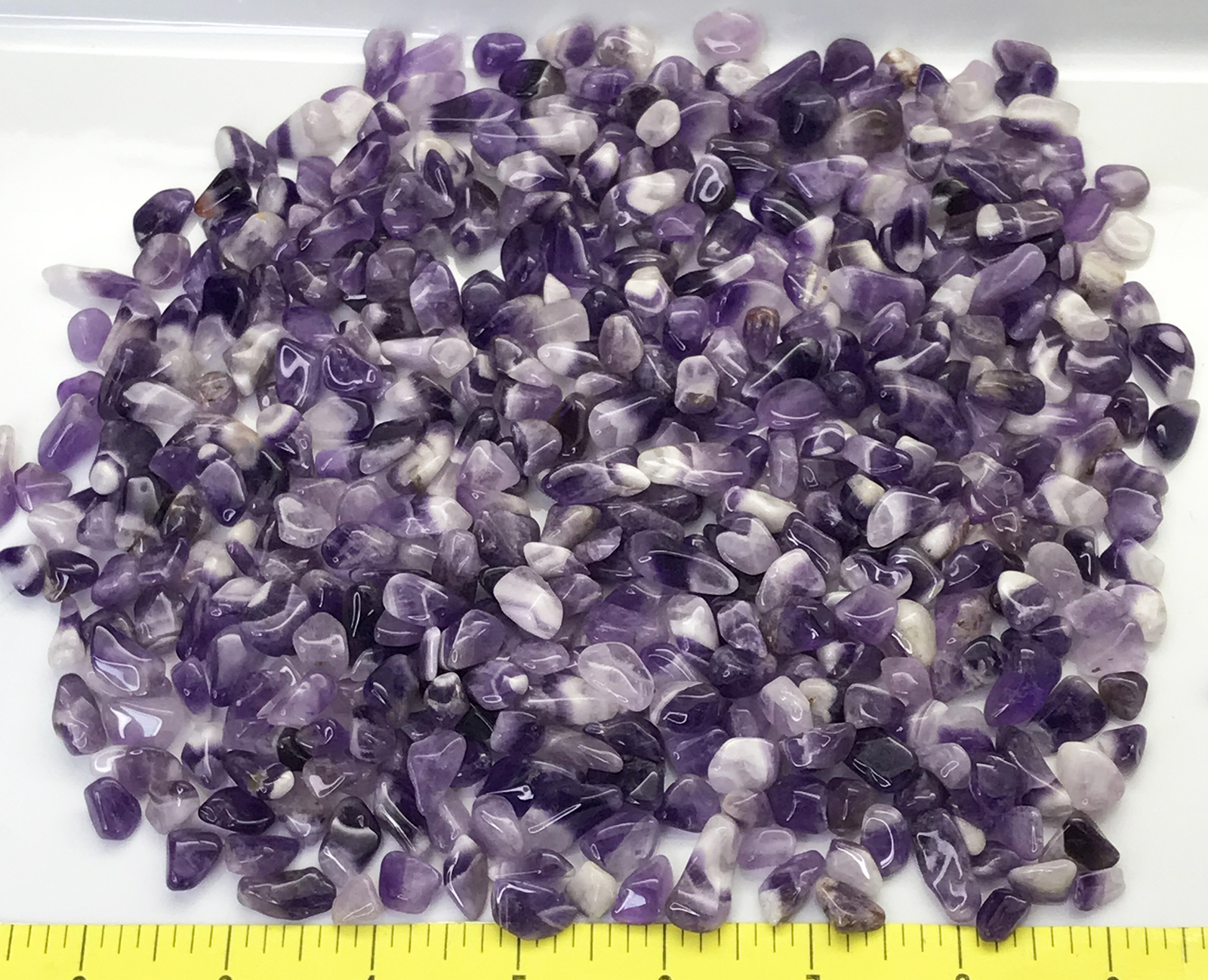AMETHYST Banded X-Small (5/16-5/8″) A Grade polished stones. 1 lb