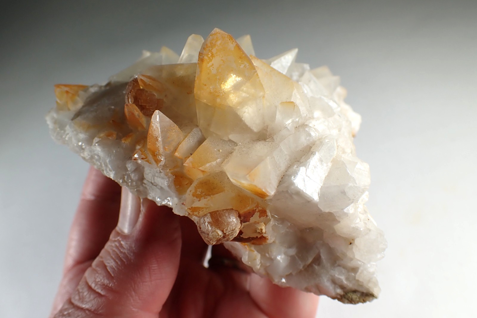 FLUORITE *UNIQUE ROUND CRYSTALS ON CALCITE *RARE LOC ! Stramberk, CZECH REPUBLIC