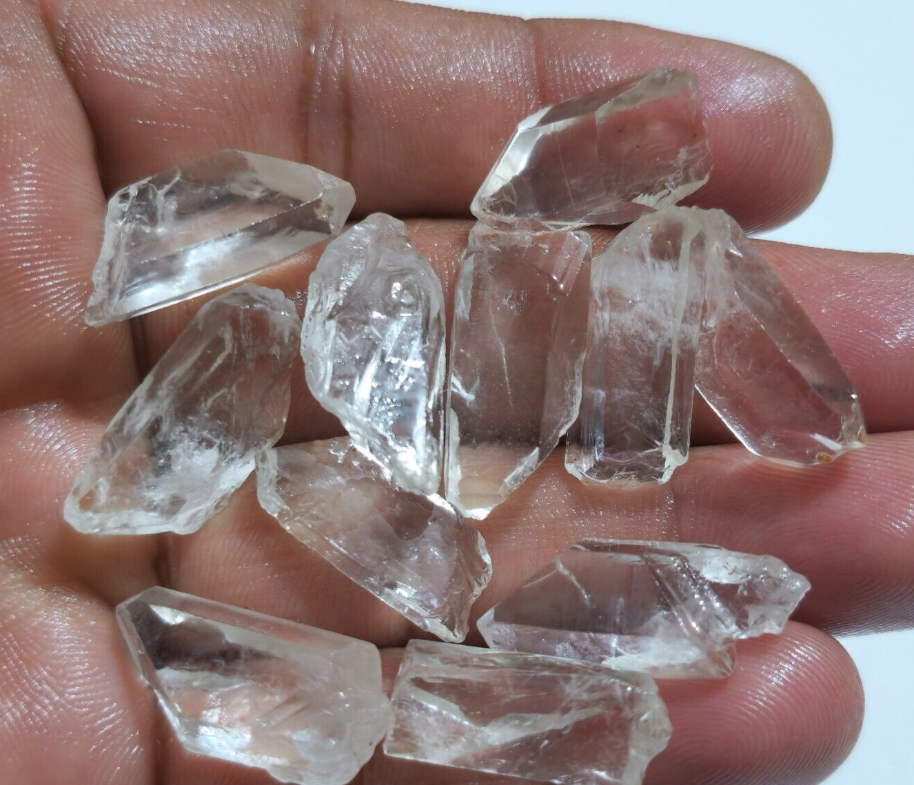 Amazing Crystal Quartz Rough 11 Pcs Lot Huge Size 20-25 MM Rare Loose Gemstone