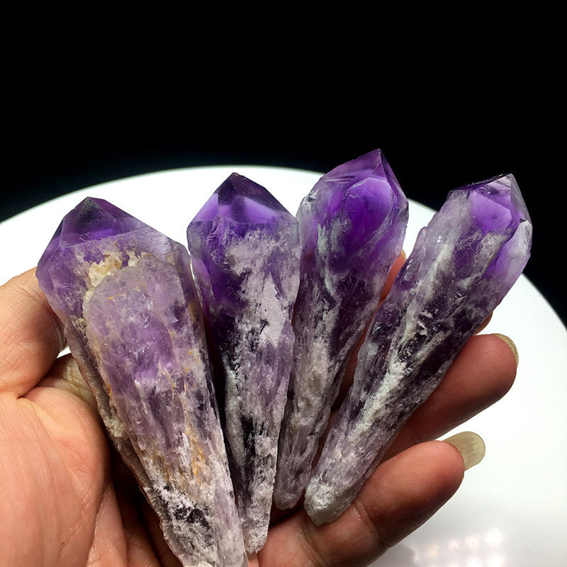 Natural Brazilain Amethyst Quartz Crystal Cluster Geode Druzy Healing Specimens
