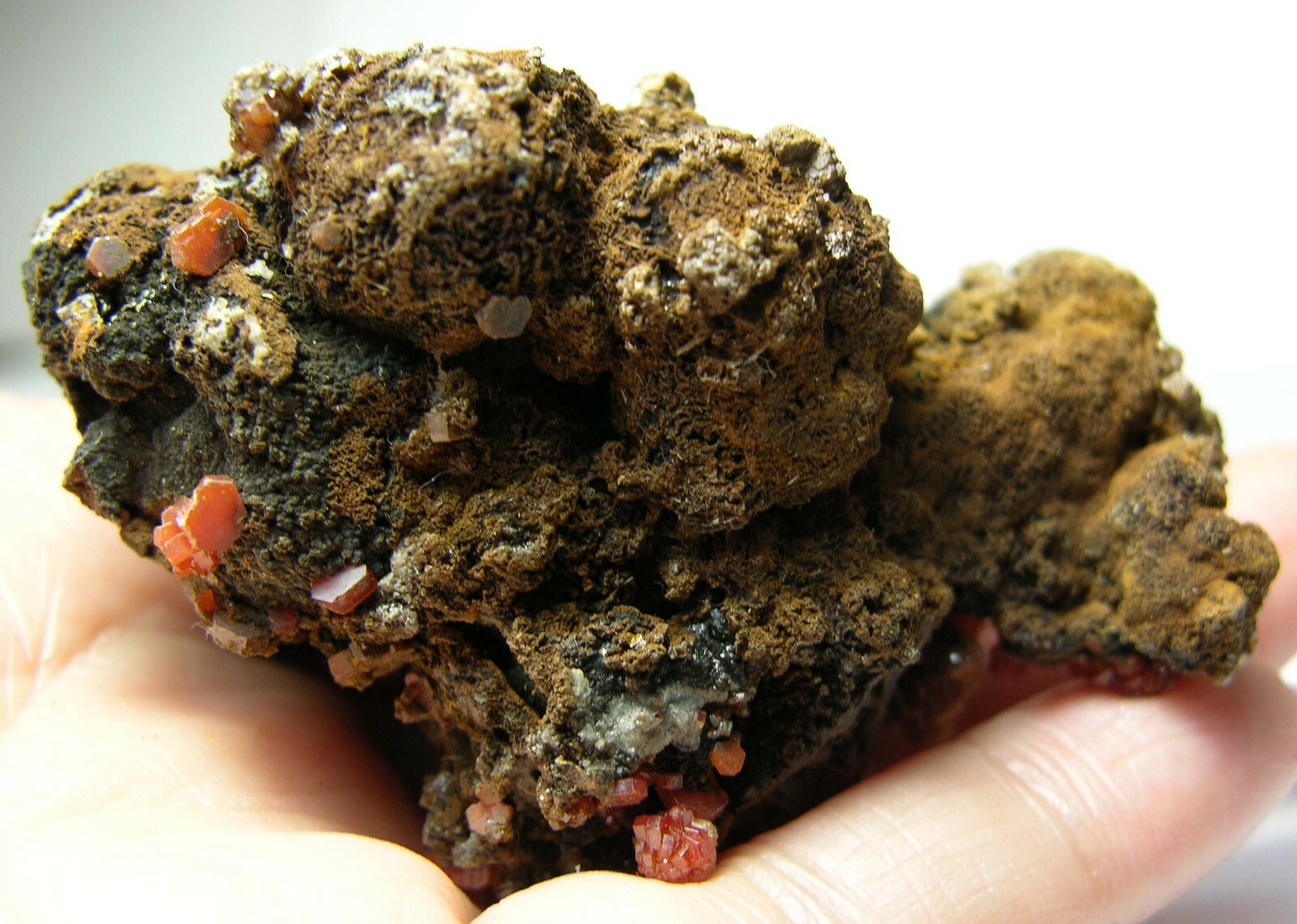 #3 62mm 100% Natural Mexico Honey Orange Vanadinite Cluster Specimen 2 7/16 in