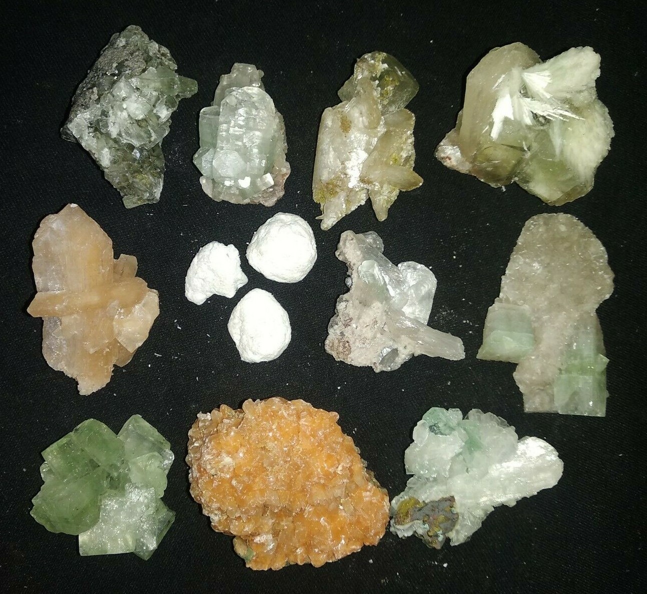 classic lot of mix reiki indian zeolite crystal collectible mineral specimen 693