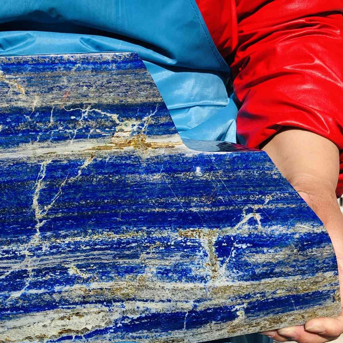 20.34LB Natural Stone Lapis Lazuli Freeform Polished Crystal Mineral Specimen