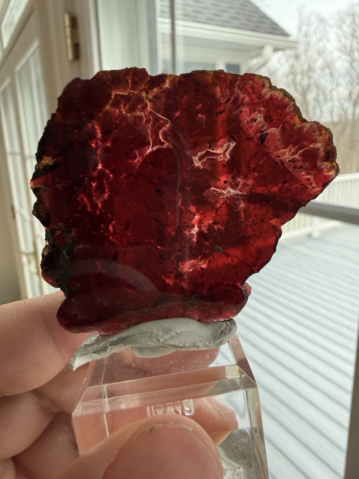 Tourmaline Slice Crystal 19.76g 50x45x4mm
