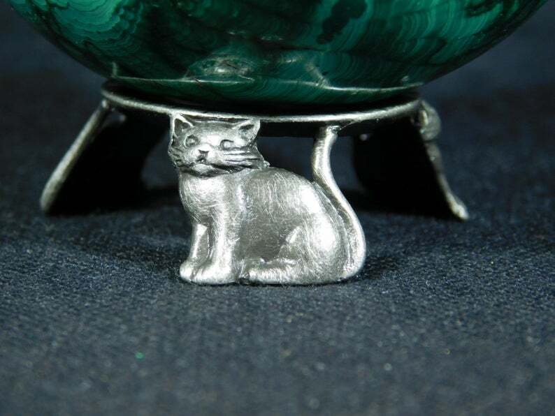 Sphere Display Stand Small Size CAT Design Silver Color