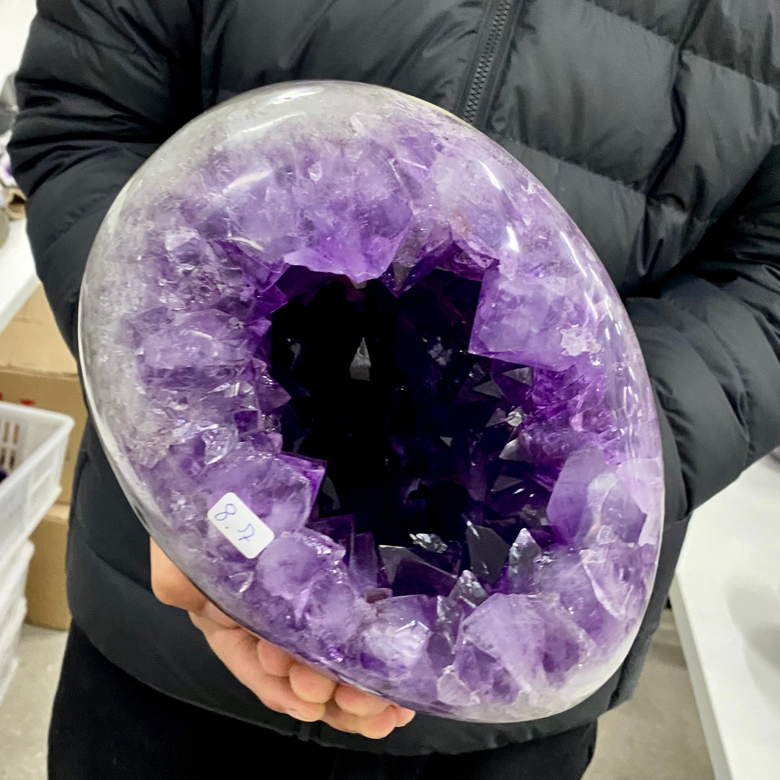 19LB Natural rare amethyst Dinosaur egg Quartz Crystal specimen healing