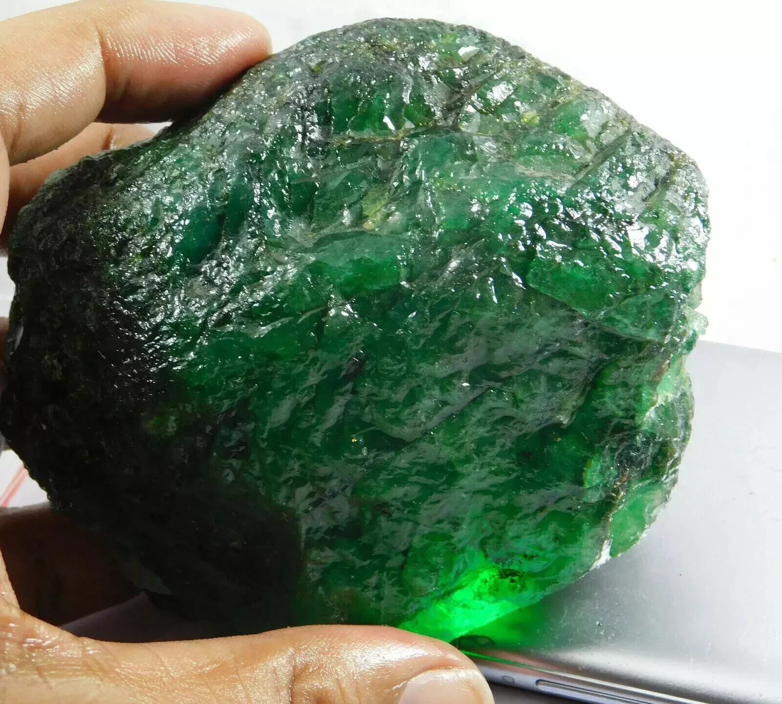 600-700 Ct Green Emerald Huge Loose Gemstone Rough Natural Dyed Earth Mind