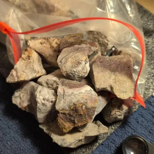 3Pcs Natural Mexican Crazy Lace Agate Rough Raw Stone Minerals Crystal Specimens