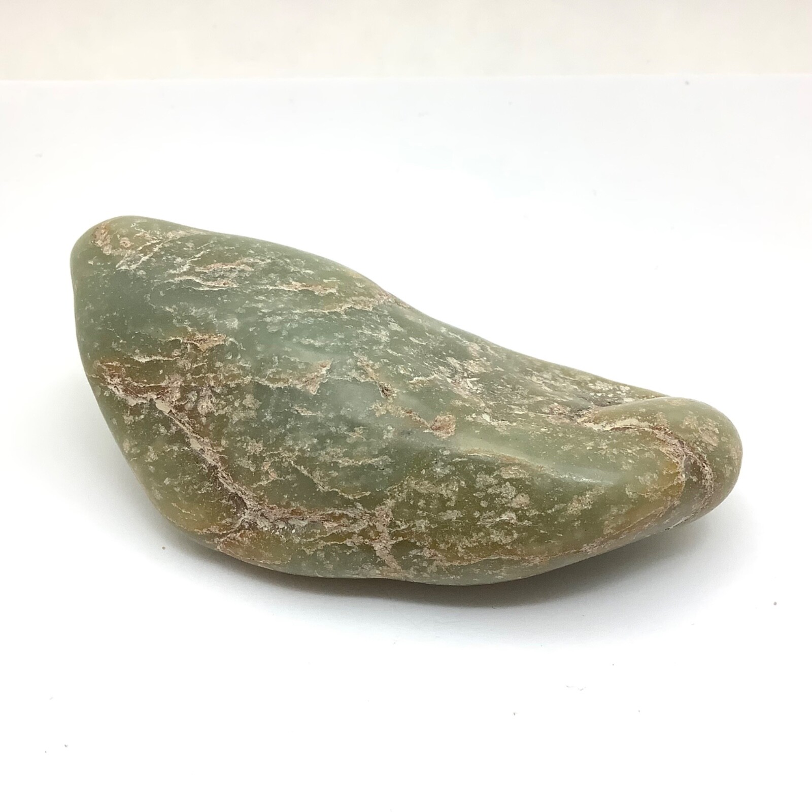 Siberian Jade Cobble Pistachio Green Nephrite Jade Stone Vitim River Siberia