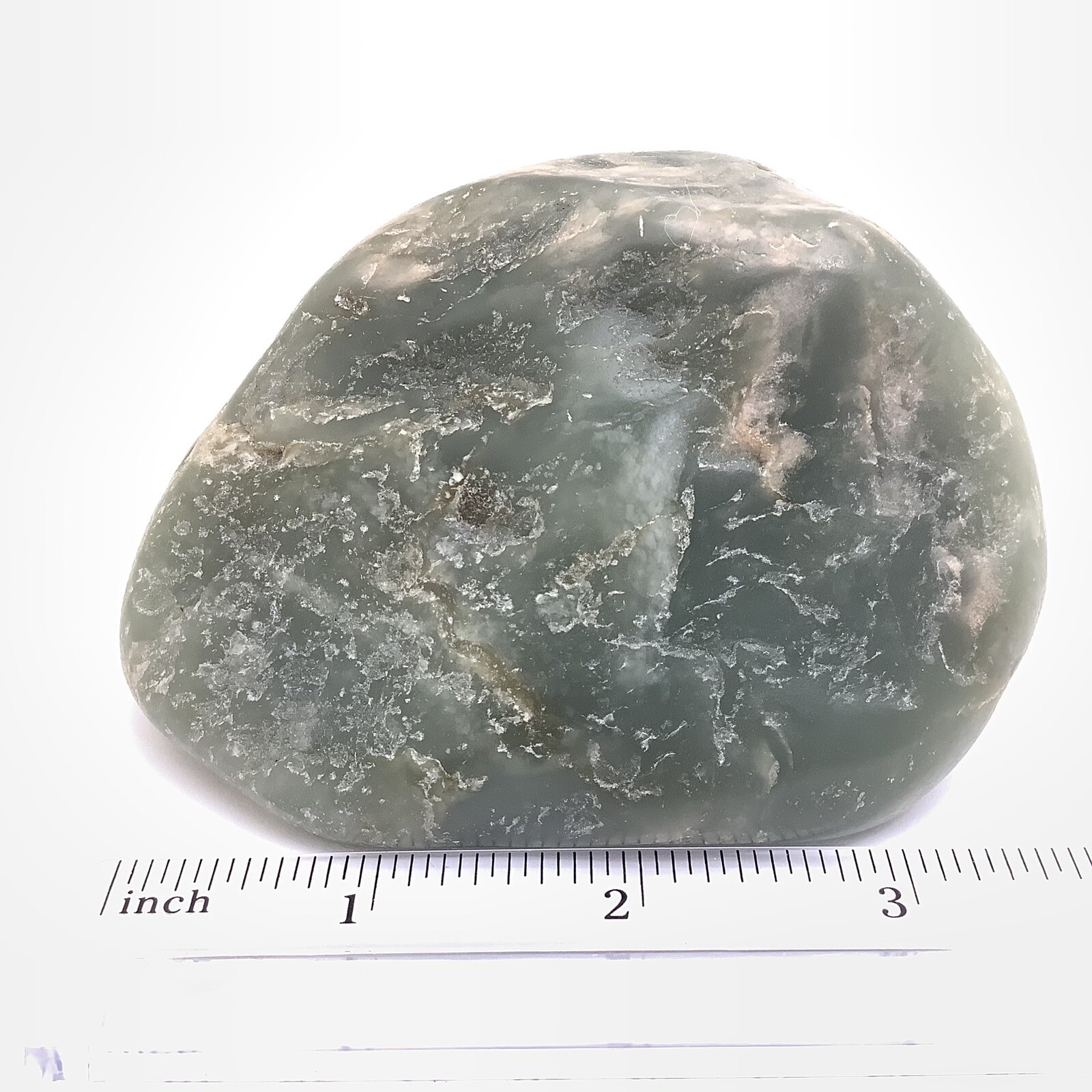 Hetian Jade Cobble Celadon Green Nephrite Jade Stone Specimen Hotan China 461g