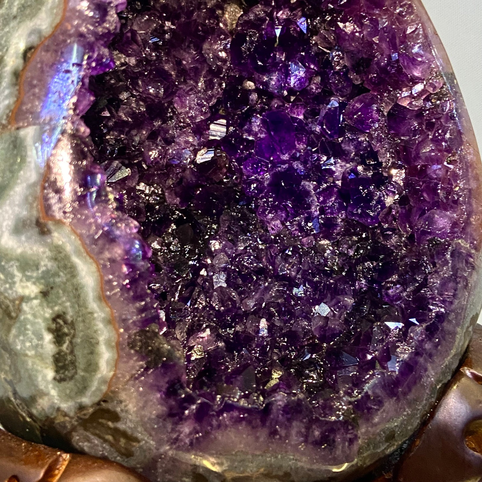 8.26LB Natural amethyst Dinosaur egg Quartz Crystal specimen healing