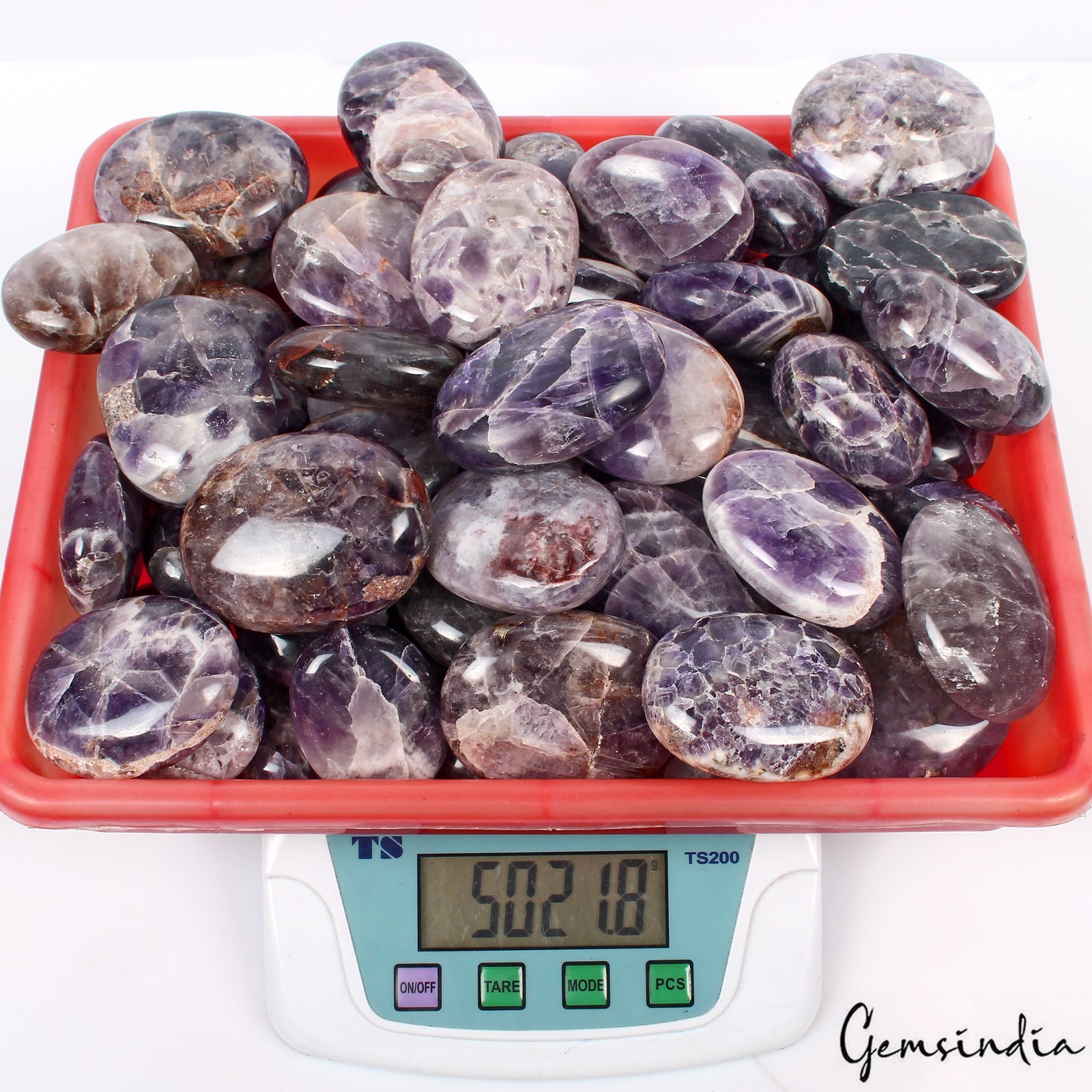 5 Kilo Natural Amethyst Palm Stone Wholesale Lot Polished Crystal Cabs Bulk Gems