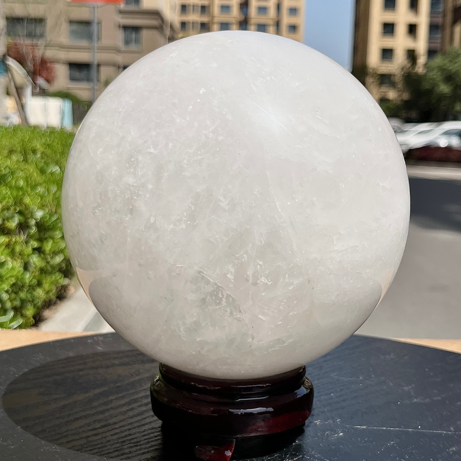 Natural Clear Quartz Crystal Ball Sphere Healing Stone Home Decor 11 lb