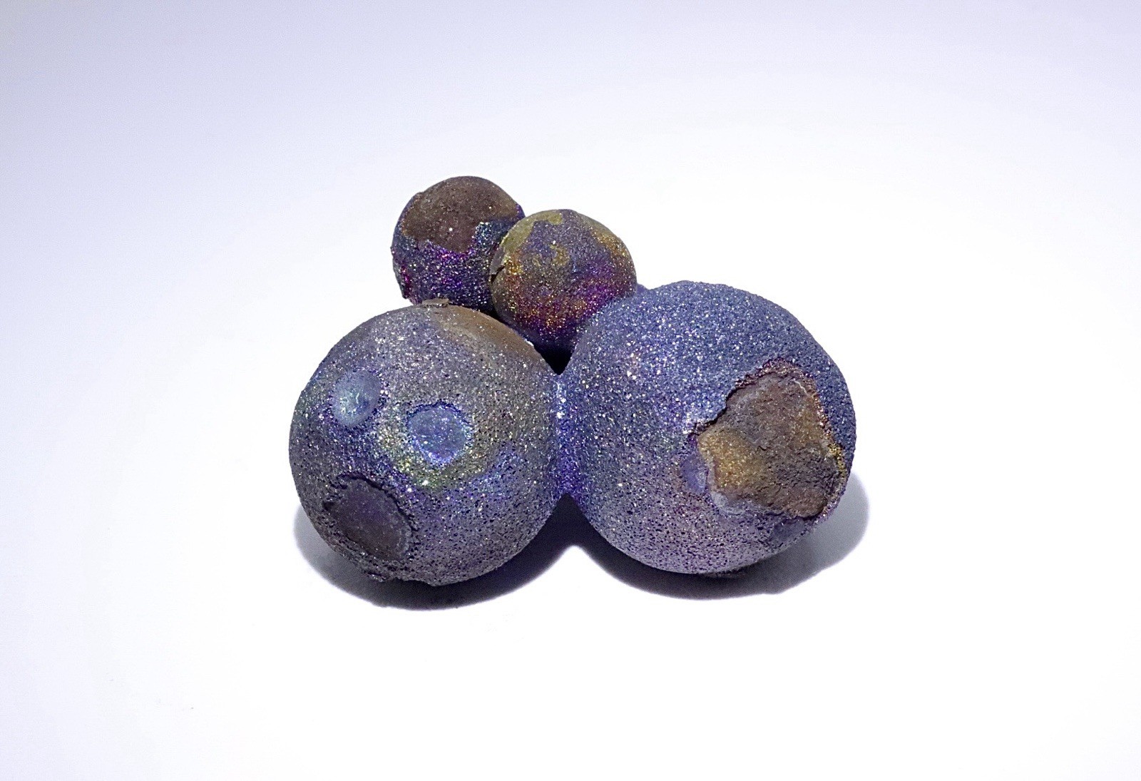 Iridescent Chalcopyrite Balls * Locality – Hubei Province, China