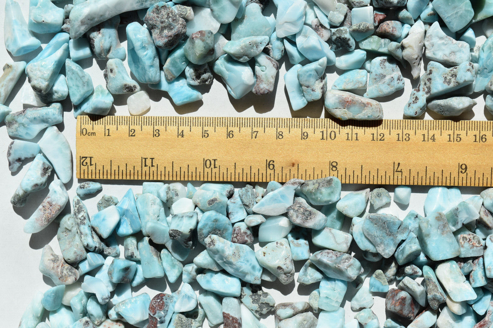 WHOLESALE Larimar Tumbled Stones from Dominican Republic 1 kg # 5535