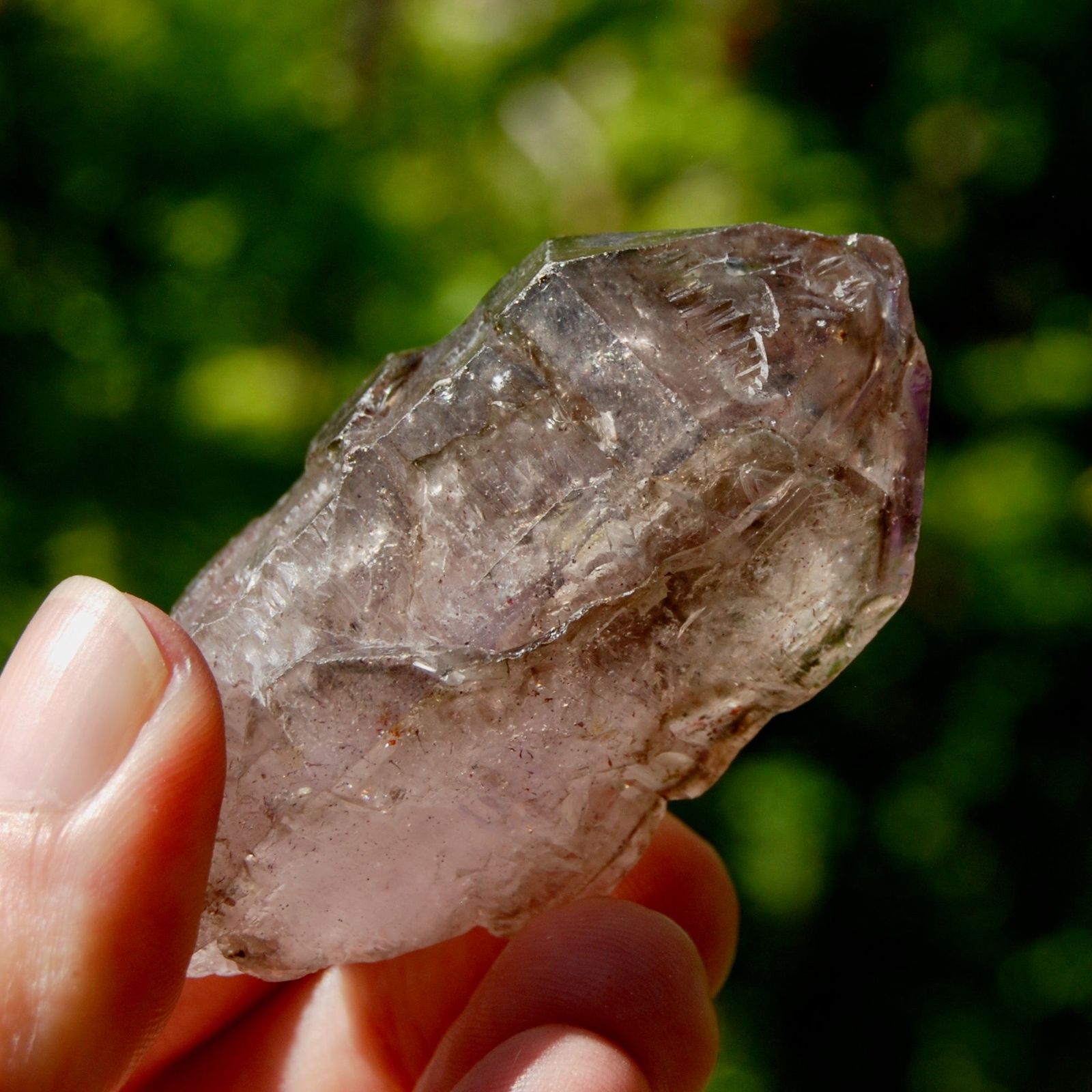 2.6in 90g Smoky Amethyst Quartz Crystal Elestial, Zimbabwe aa1