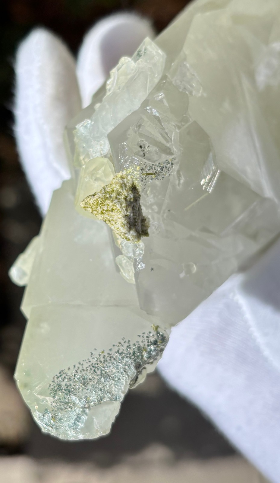 USA SALE SEE VIDEO 479g 1LB+ 6.1″ LARGE ELESTIAL EPIDOTE QUARTZ CRYSTAL SPECIMEN