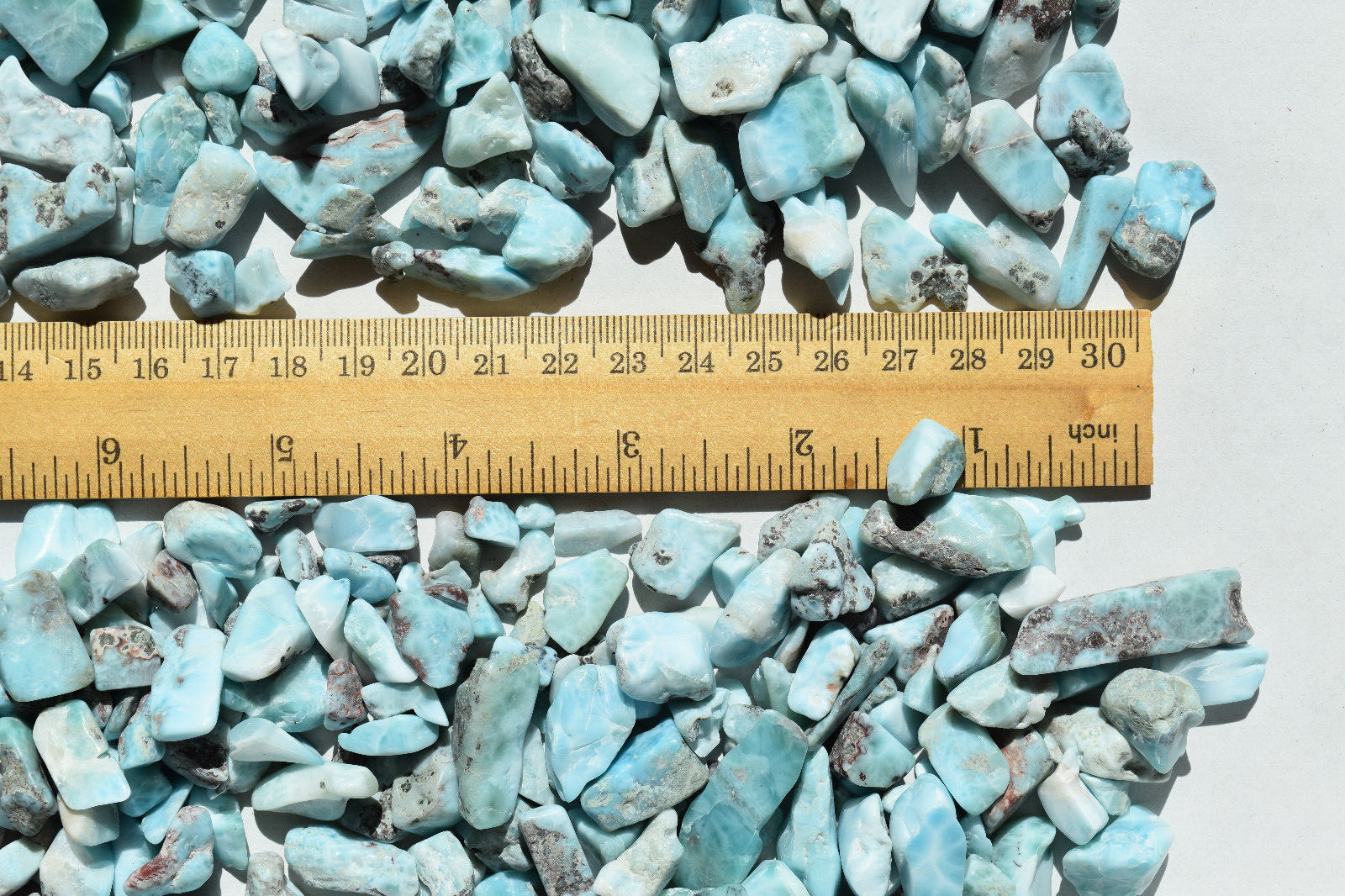 WHOLESALE Larimar Tumbled Stones from Dominican Republic 1 kg # 5535