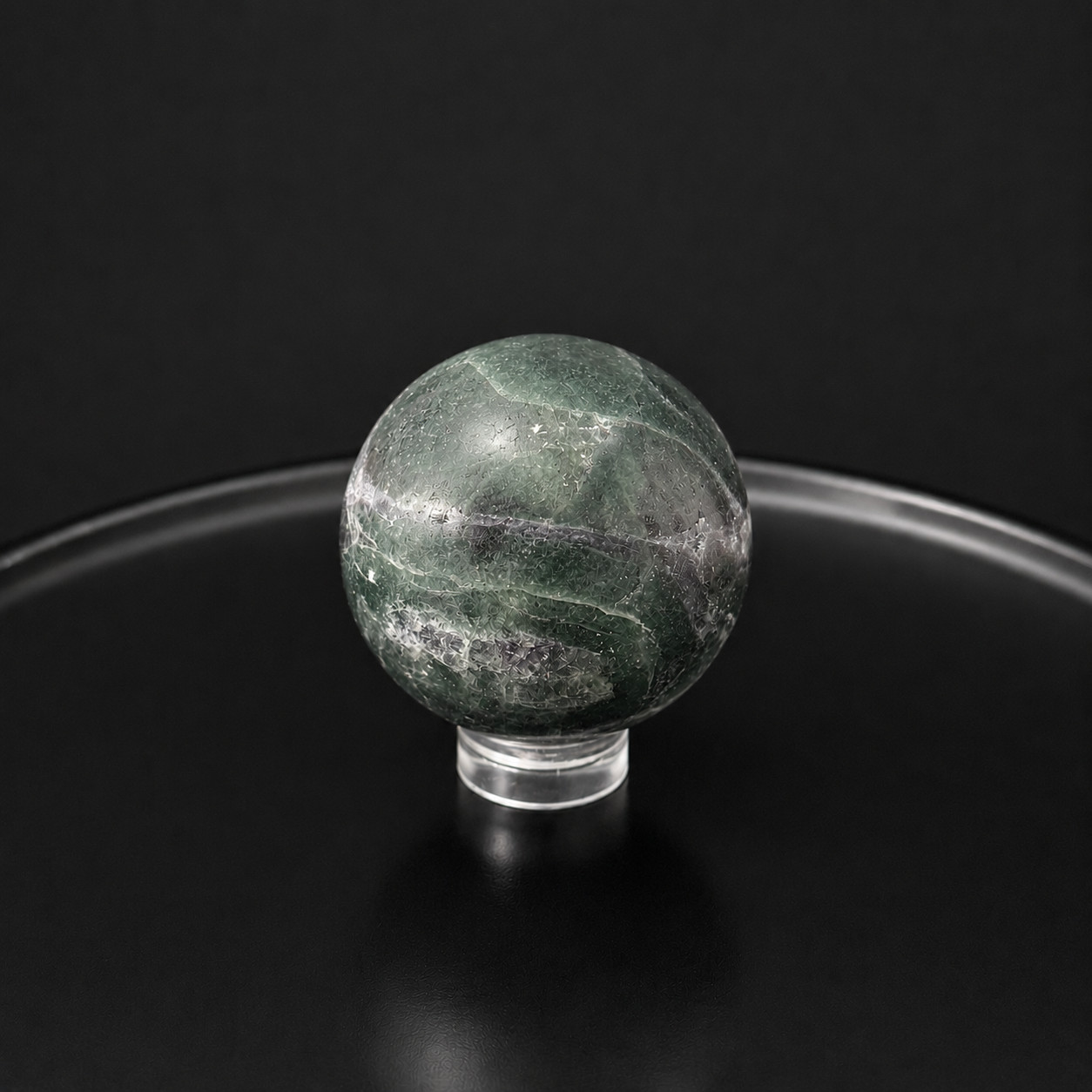 Rainbow Fluorite Sphere with Natural Cleavage Window 40mm