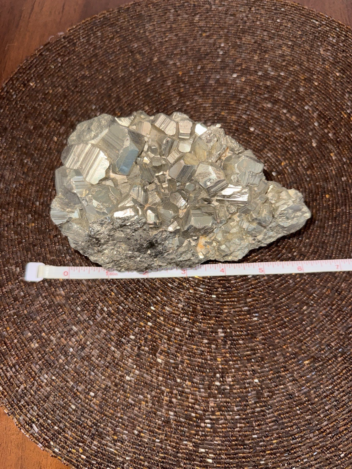 RARE Pyrite Mineral Specimen Display Piece 6 in 3.63 pounds, VERY high quality