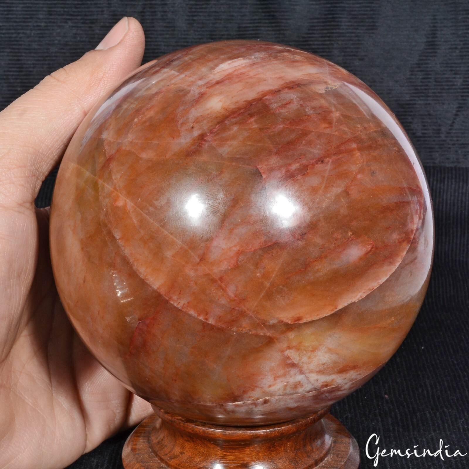 2 Kilo Red Jasper Sphere – Large Crystal Ball for Healing & Energy Decor 4.4 in