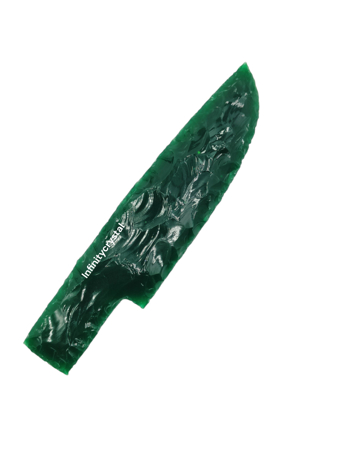 Handcrafted Green Jade Obsidian Knife Chakra Healing Crystal Blade,Glass 5.5-6″