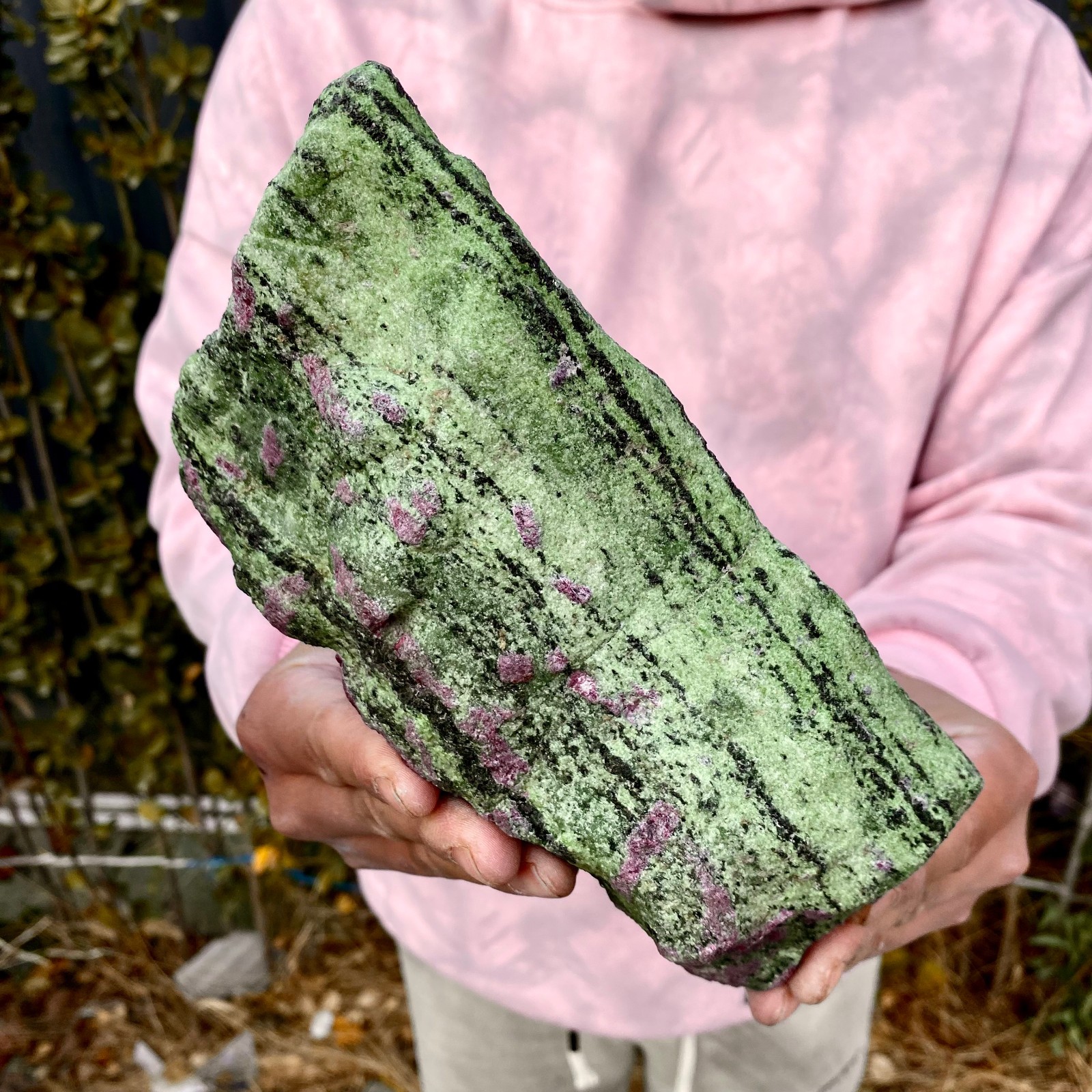 7.05LB Natural green Ruby zoisite (anylite) crystal Chakra mineral Healing Energ