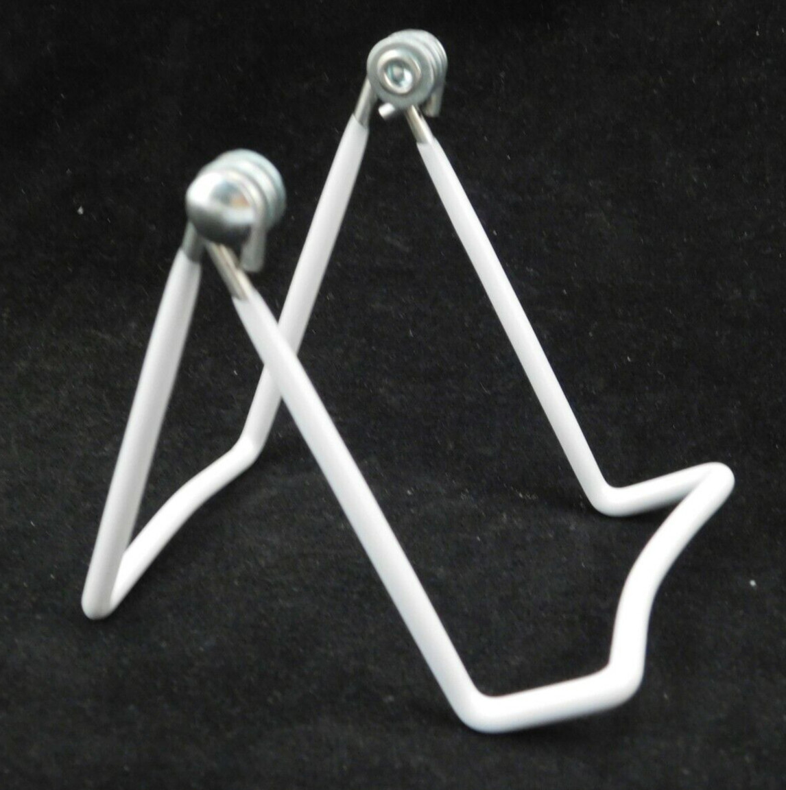 Easel Display Stand SMALL Size Adjustable White Vinyl on Metal