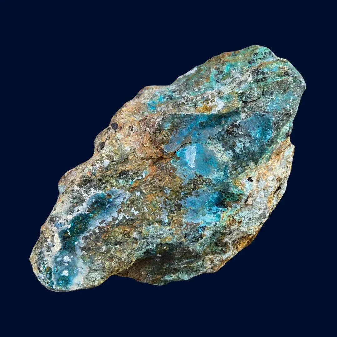 Blue Basin Mine Copper Ore 652g Chrysocolla Quartz Nevada Display Specimen