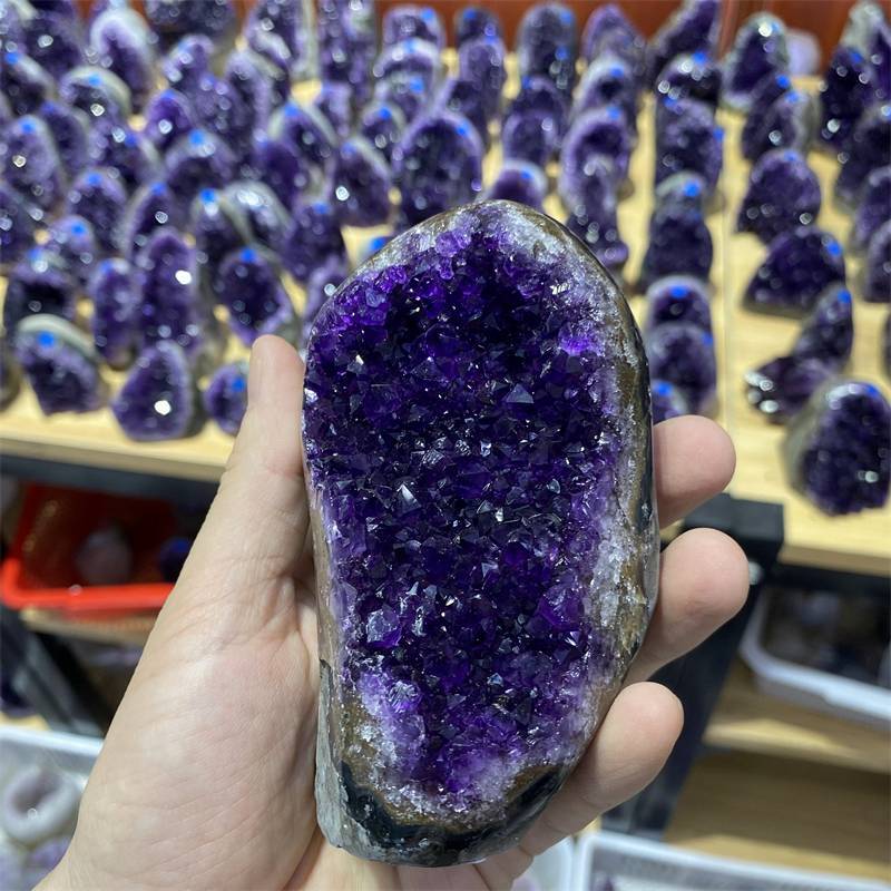 Natural Amethyst Quartz Crystal Cluster Healing Stone Geode Specimen Collections
