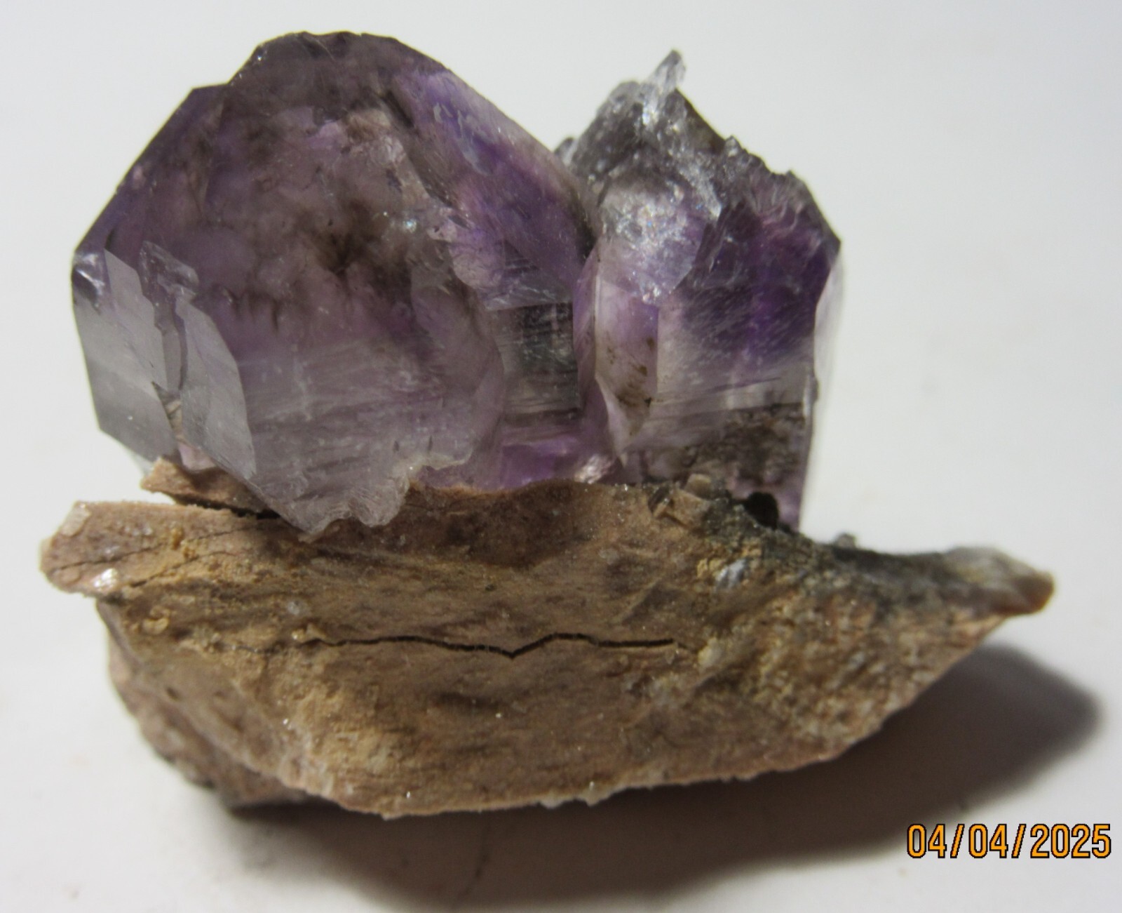 Czechoslovakia Amethyst Quartz 1 5/8″ Cluster on Matrix Collectible CAQCM-7s