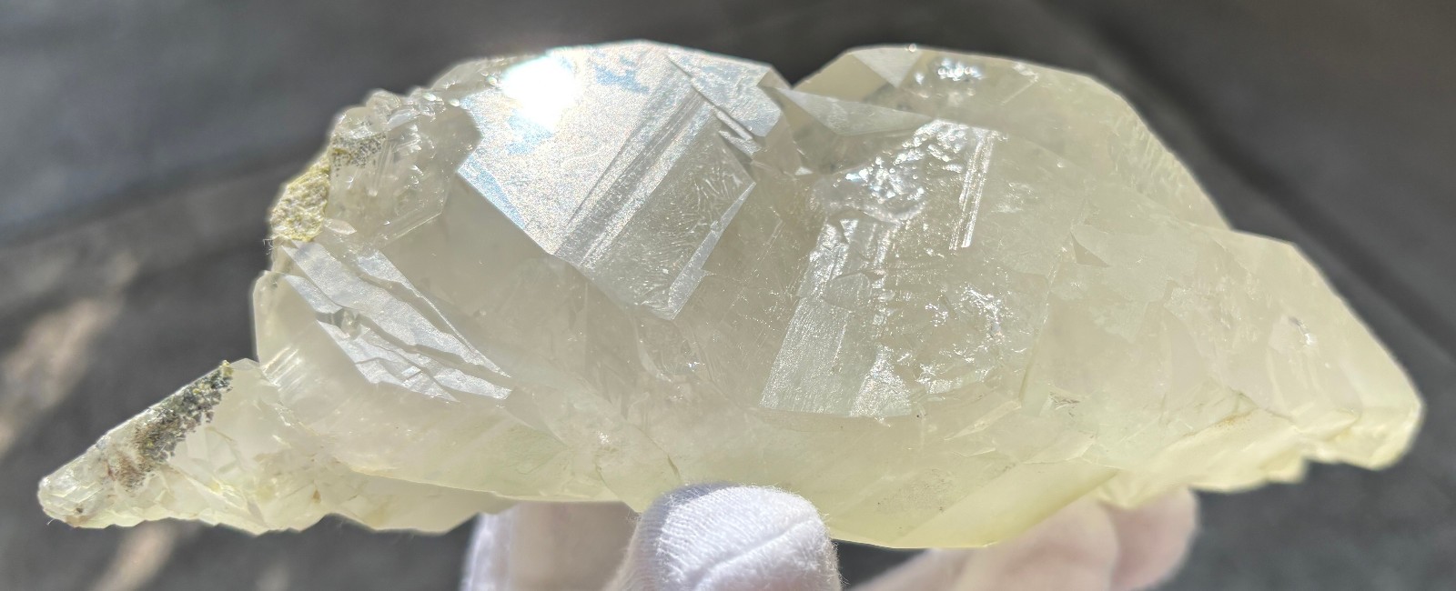 USA SALE SEE VIDEO 479g 1LB+ 6.1″ LARGE ELESTIAL EPIDOTE QUARTZ CRYSTAL SPECIMEN