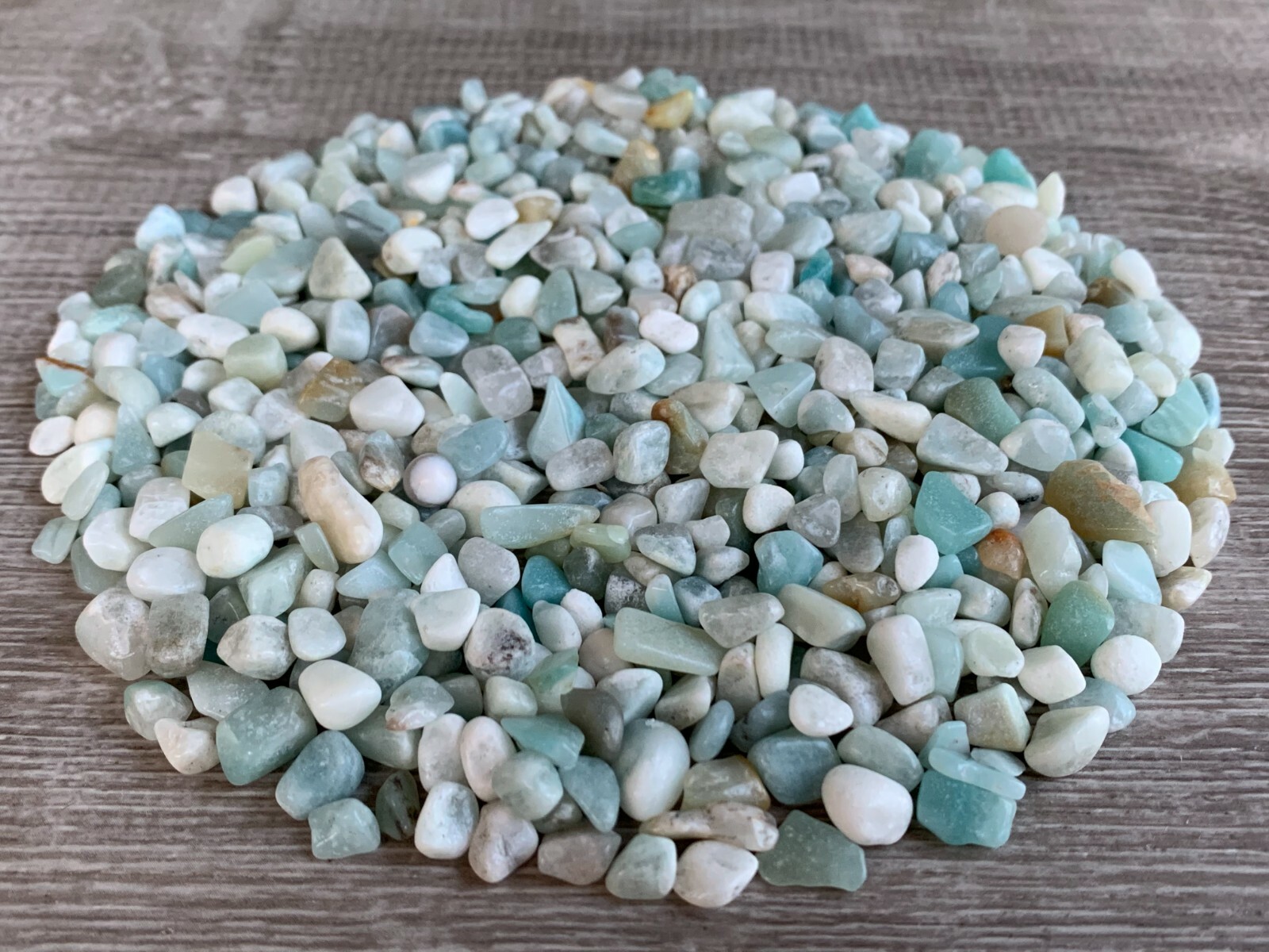 Amazonite Semi Tumbled Gemstone Mini Chips 6 – 8 mm, Wholesale Bulk Lot