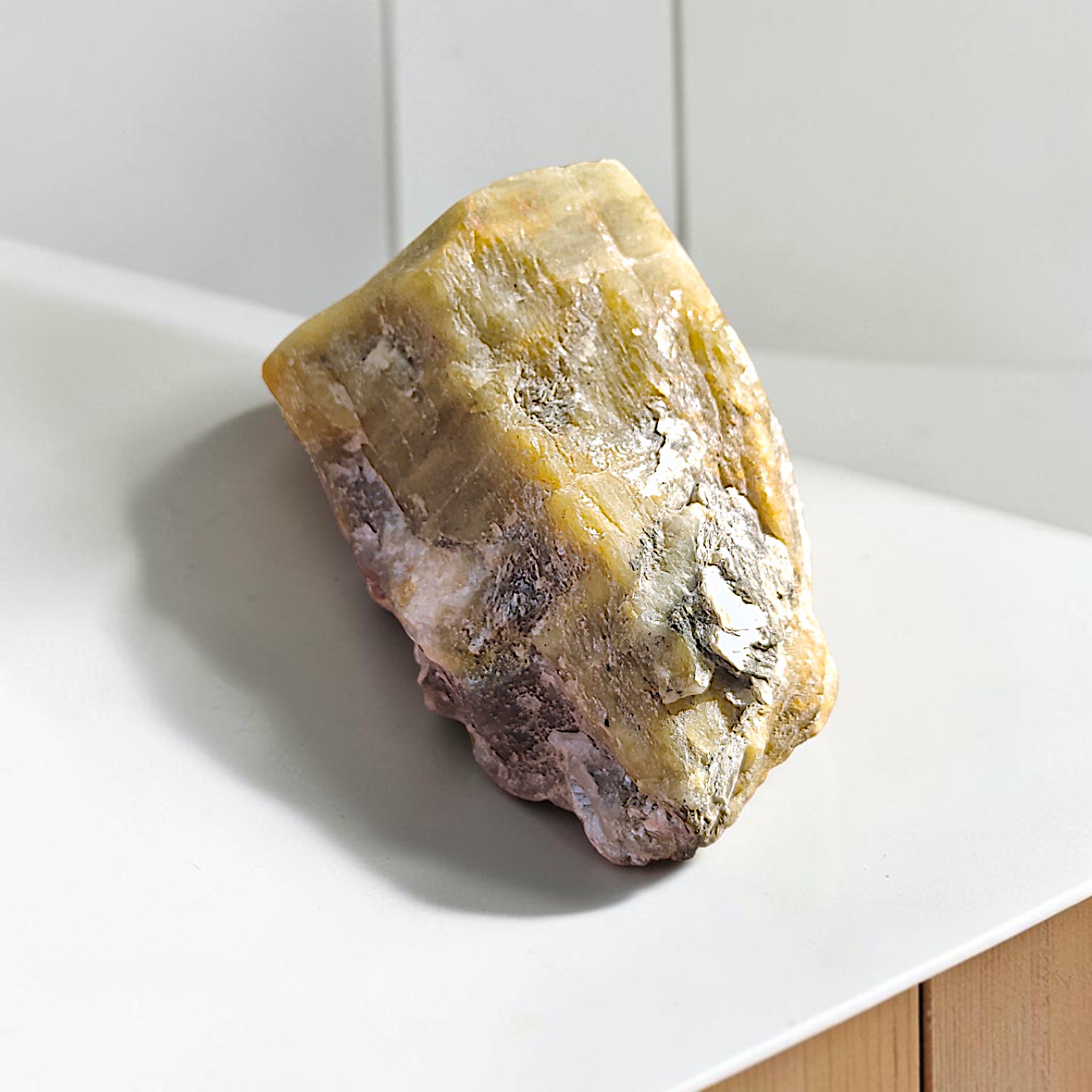 297g Natural Rough Heliodor Beryl Crystal Mineral Specimen Yellow Beryl India