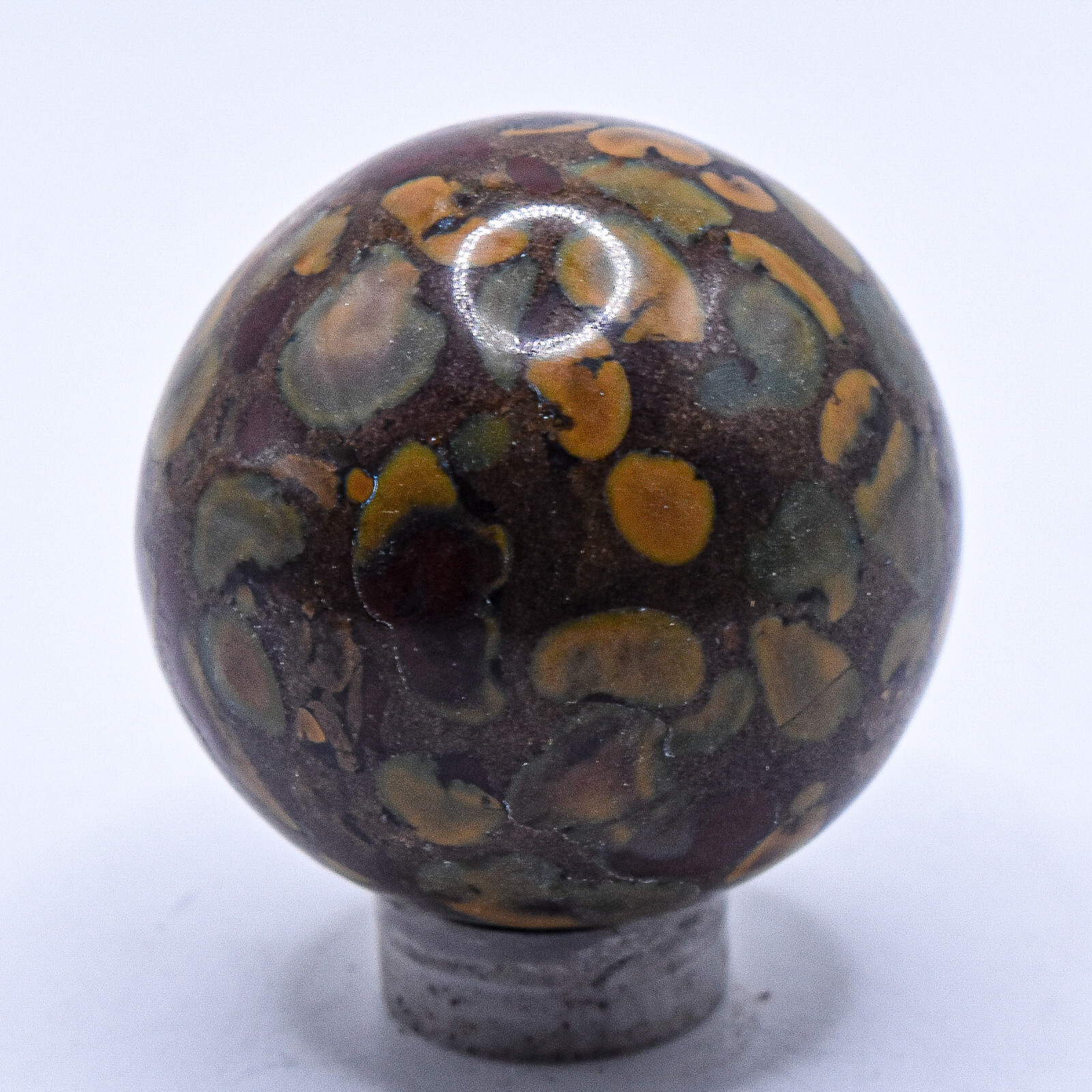 36mm Ajooba Jasper Sphere Natural Fruit Jasper Crystal Ball Mineral Stone India