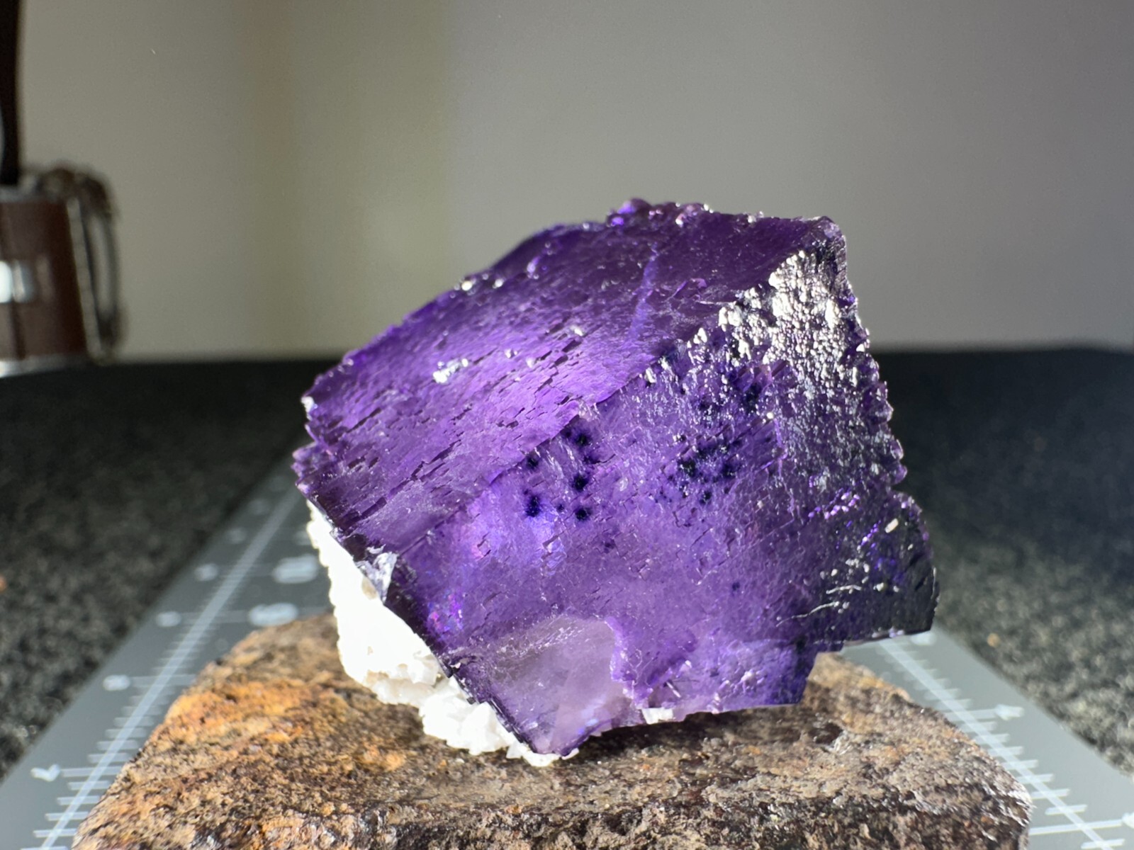 ➤Natural 1-1/4 Inch Cube PURPLE FLUORITE CRYSTAL Cave In Rock Illinois VIDEO➤032